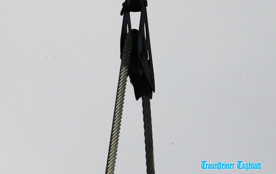 45TonnenSeil wird an der Jennerbahn eingebaut Bilder aus dem