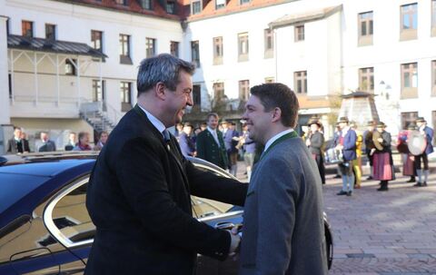Markus Söder in Traunstein - Georgiritt