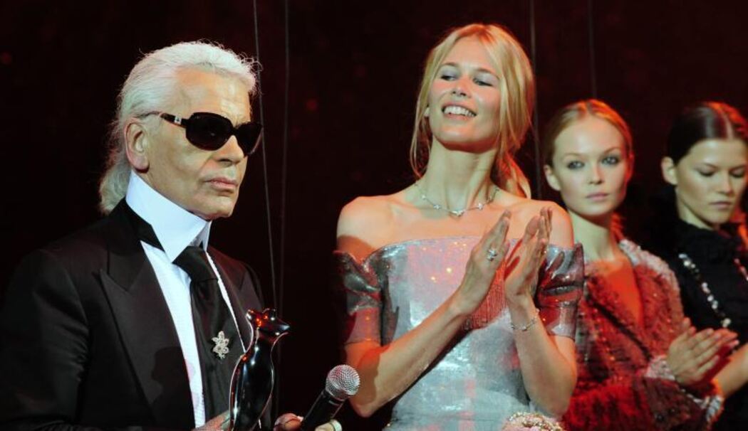 Karl Lagerfeld + Claudia Schiffer