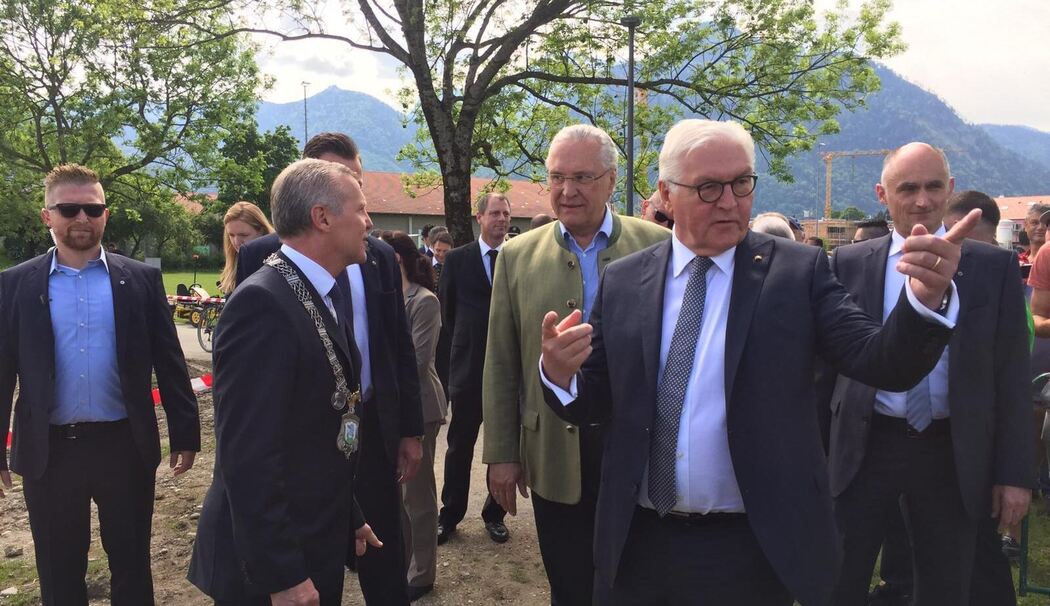 Bundespräsident Steinmeier in Grassau - Frauen-Nationalmannschaft