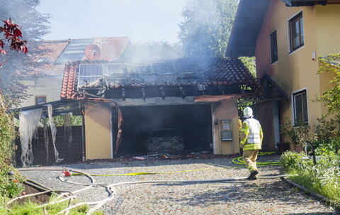 Garagenbrand in Wonneberg