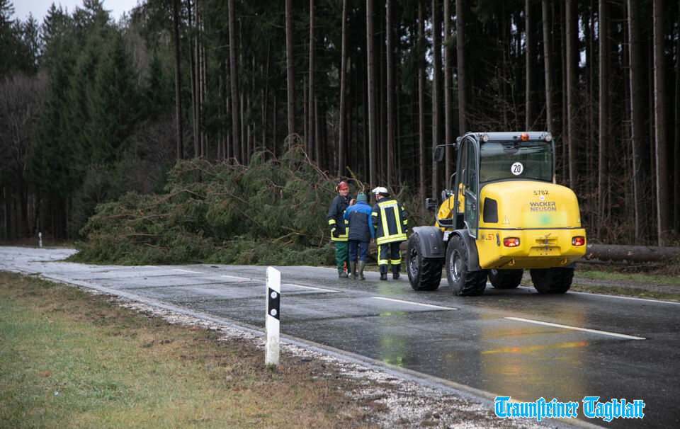Traunstein: Sturmtief »Sabine« fordert Feuerwehren im nördlichen Landkreis – Stromausfälle bei BMW und in Bayern