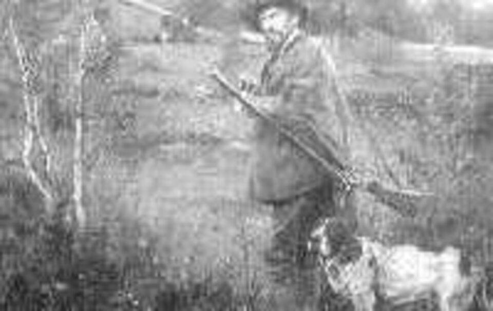 Für das Gemälde Wilhelm Leibl und Johann Sperl »Der Bauernjäger« (1894, Öl auf Leinwand, 78,2 cm mal 56,4 cm, Bez, rechts unten: Für das Gemälde Wilhelm Leibl und Johann Sperl »Der Bauernjäger« (1894, Öl auf Leinwand, 78,2 cm mal 56,4 cm, Bez, rechts unten: