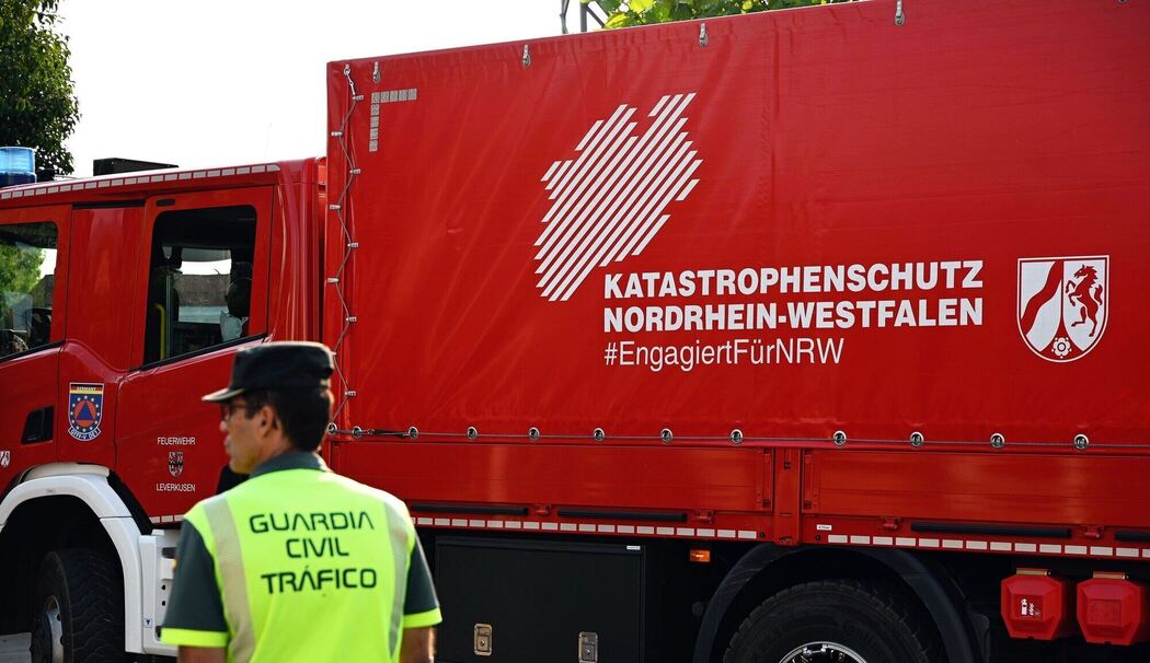Deutsche Feuerwehrleute in Spanien
