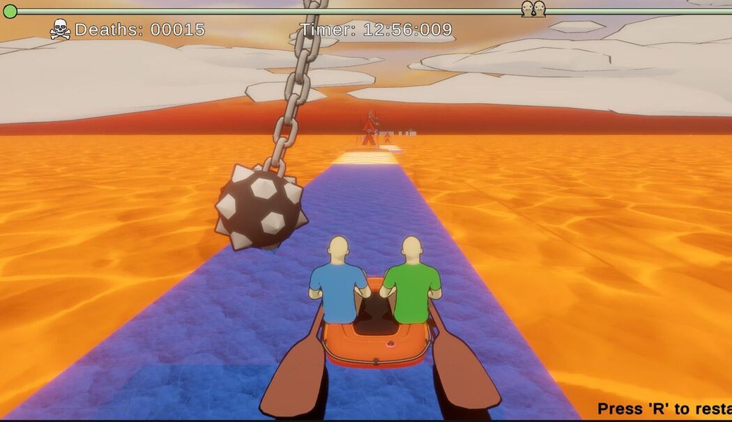 Screenshot vom Spiel «Paddle Paddle Paddle»