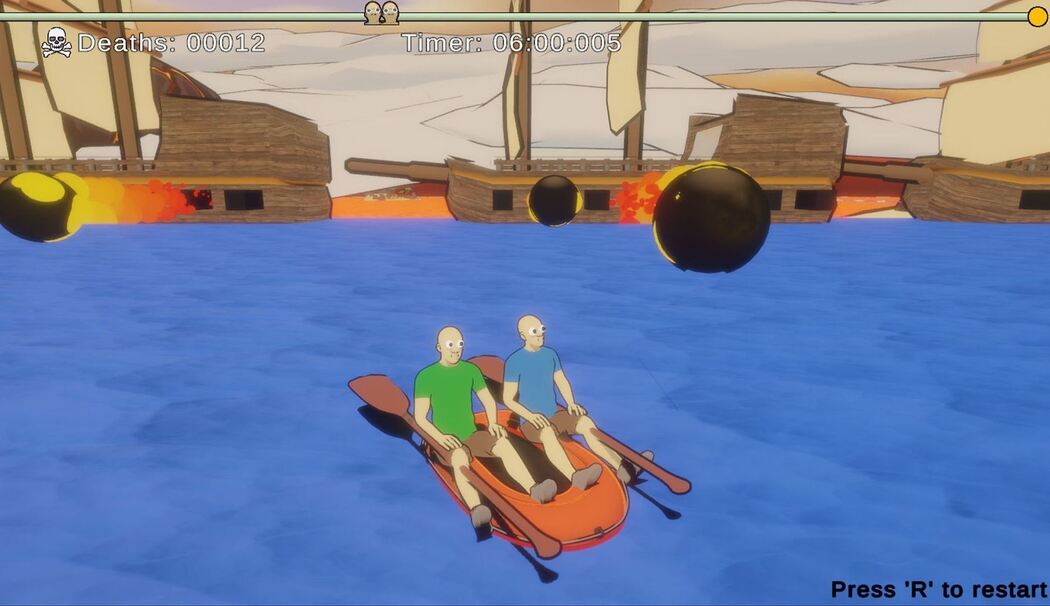 Screenshot vom Spiel «Paddle Paddle Paddle»