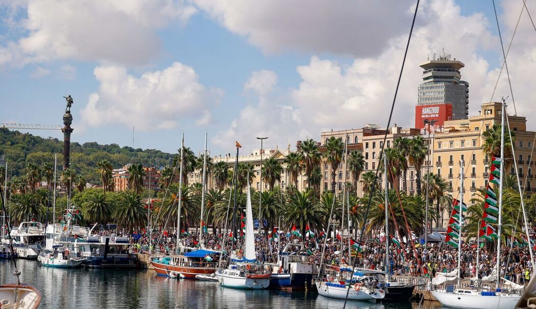 «Global Sumud Flotilla» im Hafen von Barcelona