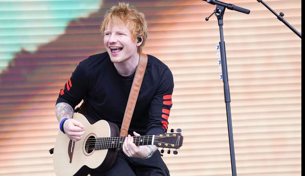 Ed Sheeran und Nelly Furtado beim EM-Fanfest in München