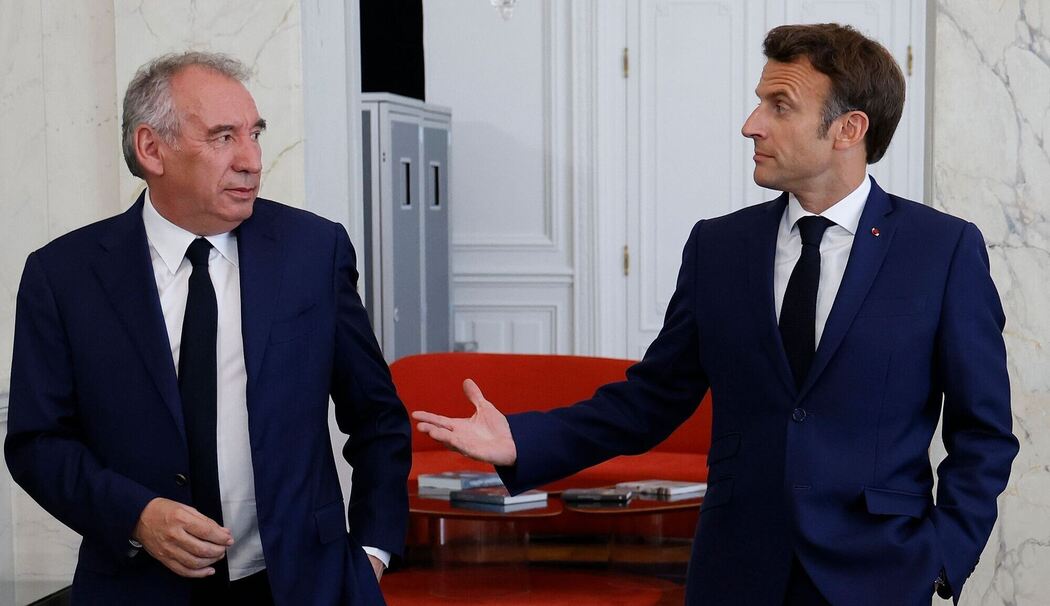Francois Bayrou und Emmanuel Macron