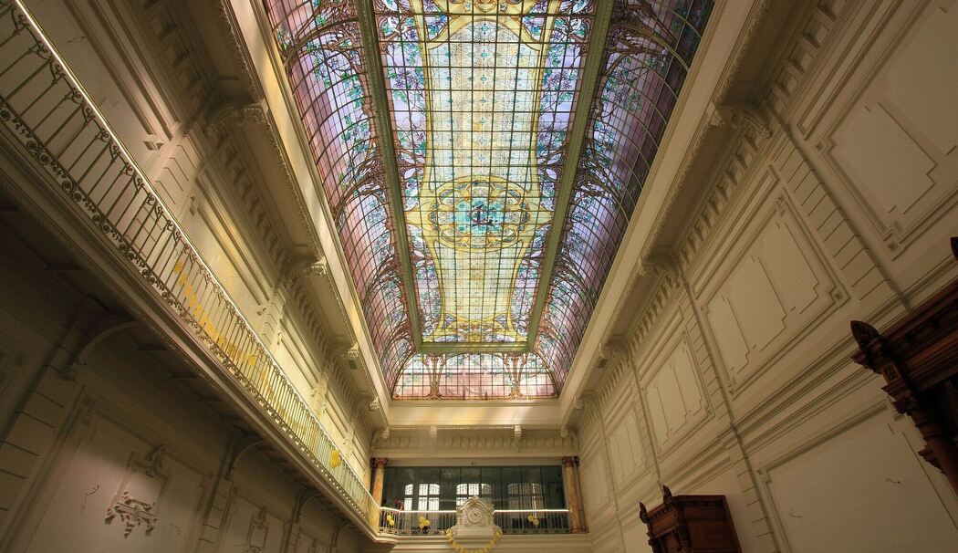 Das Glasdach in der Crédit Lyonnais-Bank in Nancy