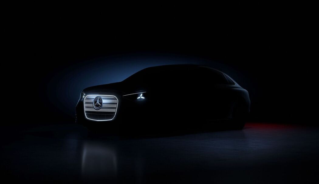 Teaser der neuen elektrischen Mercedes-Benz C-Klasse