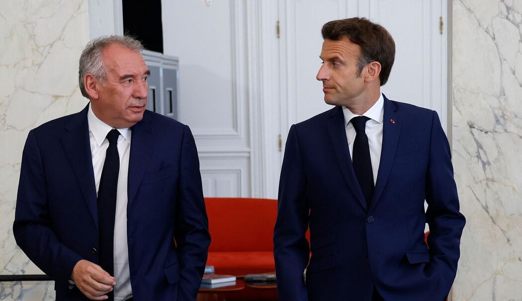 Francois Bayrou und Emmanuel Macron