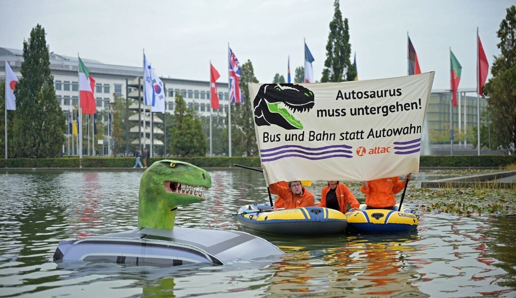 Protest vor IAA-Eröffnung