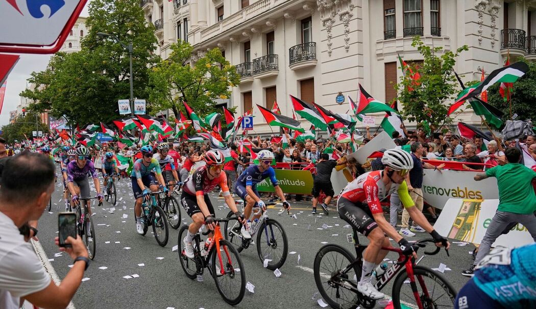 Protest bei der Vuelta
