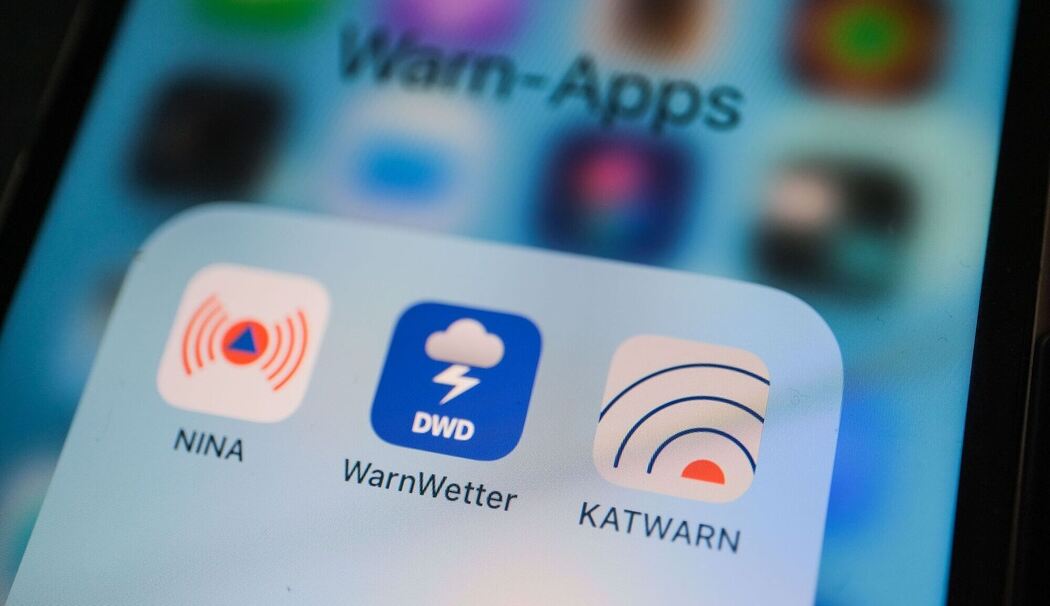 Warnapp auf dem Handy