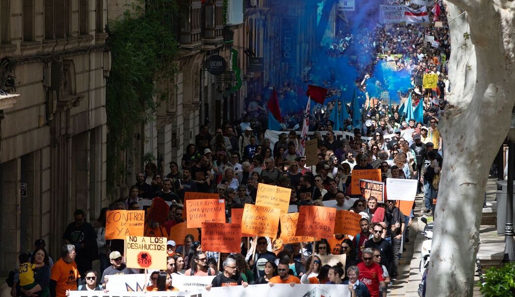 Demonstration gegen Wohnungsnot in Spanien