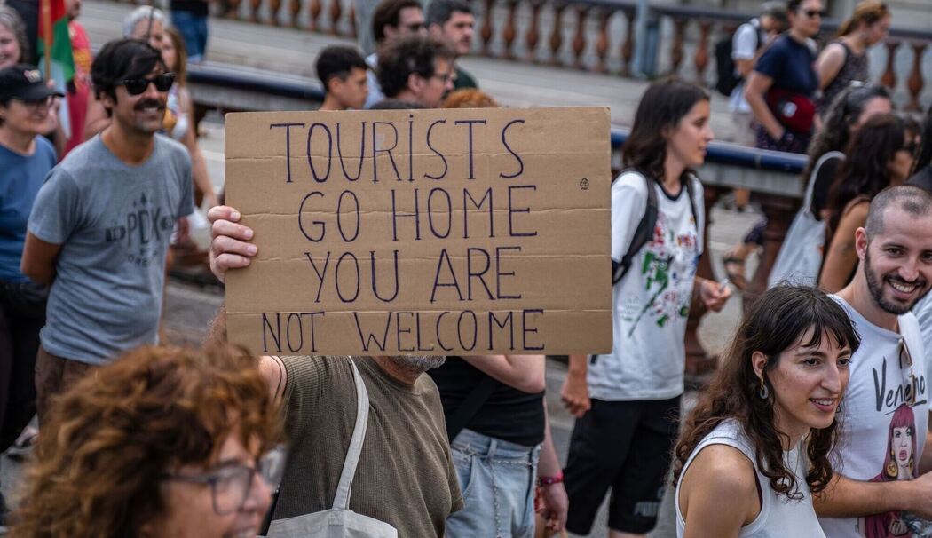 Demonstration gegen Massentourismus in Barcelona