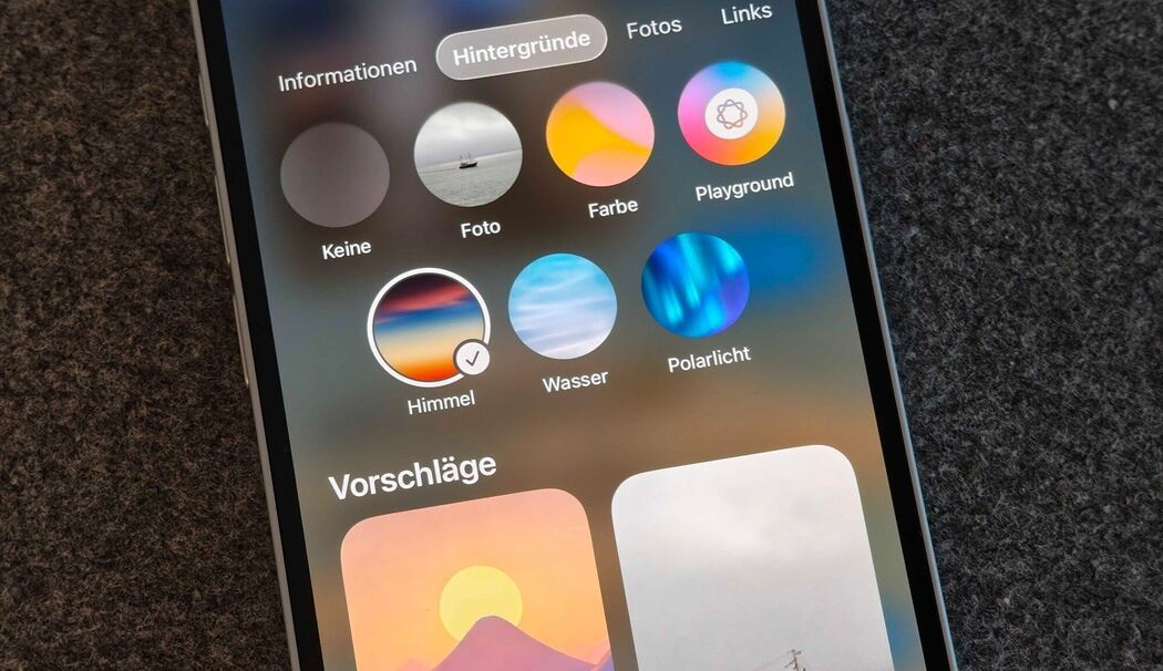 Neue Hintergründe in der Nachrichten-App mit iOS 26