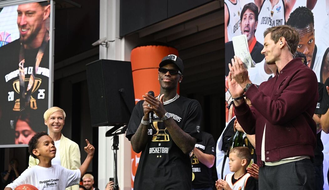 Empfang Basketball-Nationalmannschaft nach Titelgewinn