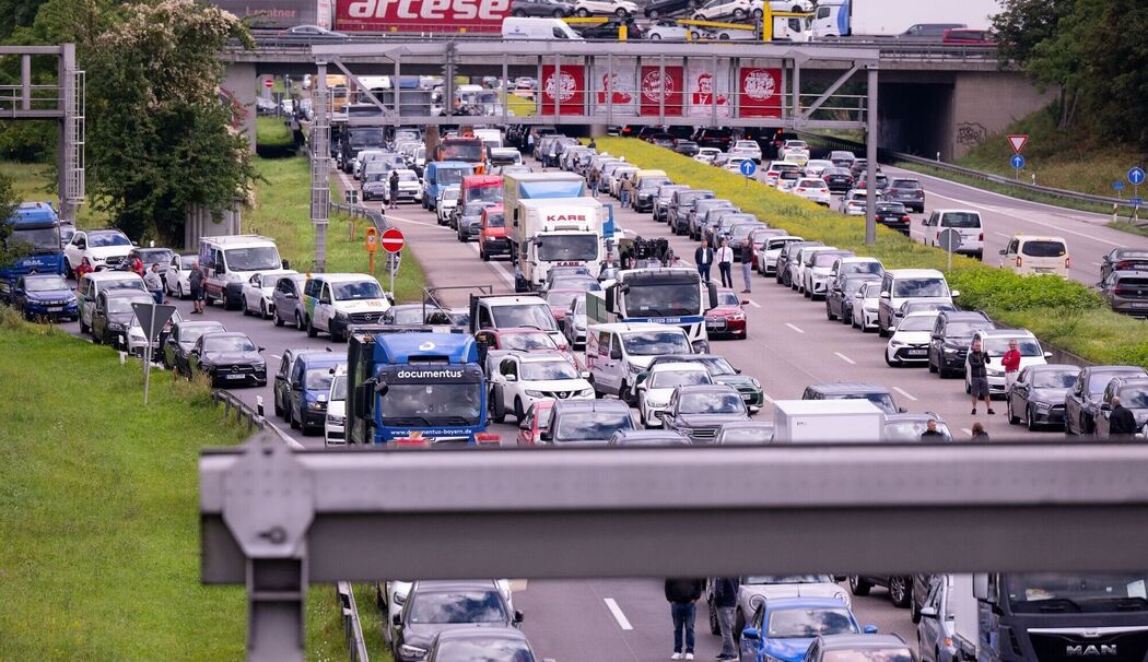 Stau auf der Autobahn