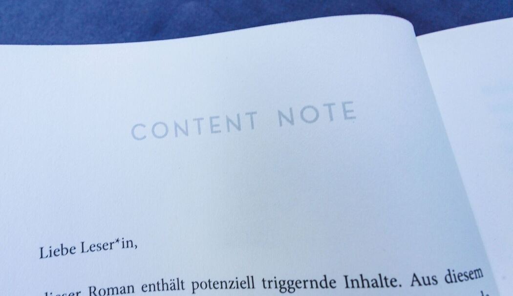 Triggerwarnung in Büchern