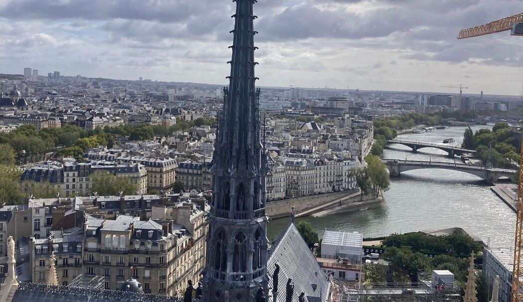 Blick auf Pariser Notre-Dame