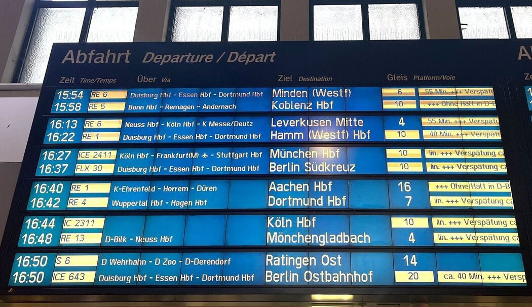 Verspätungen im Bahnverkehr