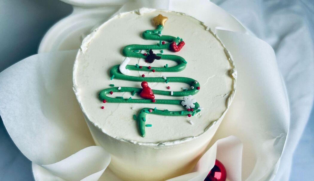 Bento Cake mit Weihnachtsmotiv