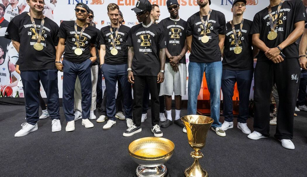 Empfang Basketball-Nationalmannschaft nach Titelgewinn