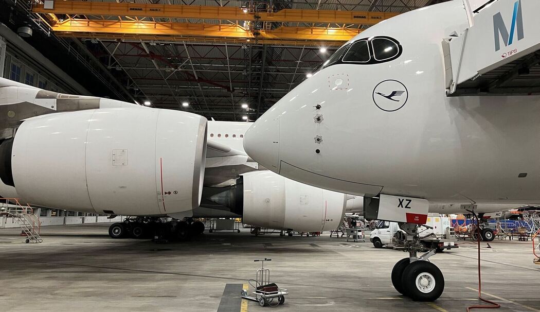 Lufthansa-Maschinen am Flughafen München