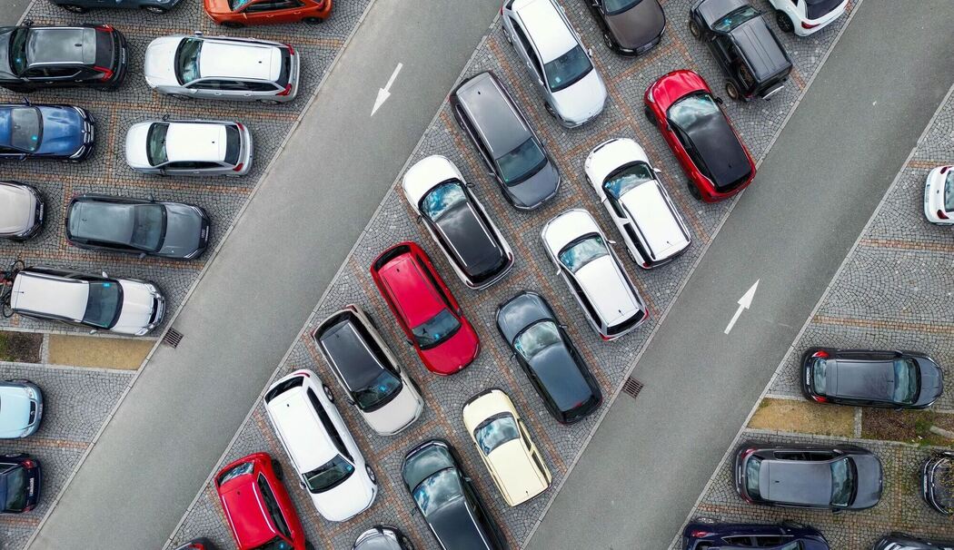 Voller Parkplatz