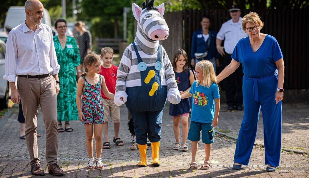 Schulanfangsaktion zum Schulweg