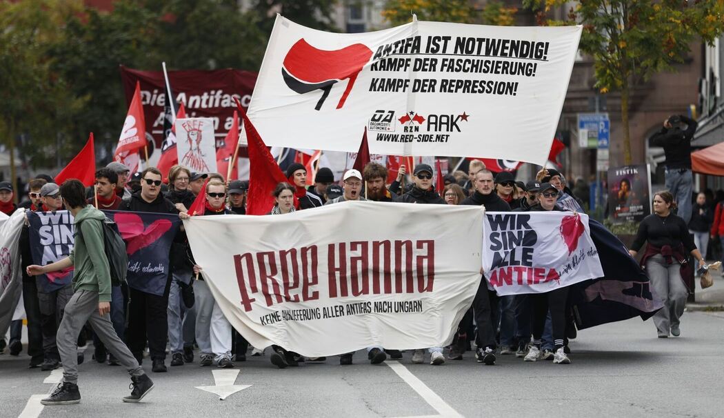 Demonstration für mutmaßliche Linksextremistin