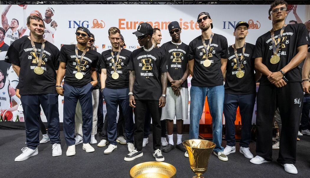 Empfang Basketball-Nationalmannschaft nach Titelgewinn