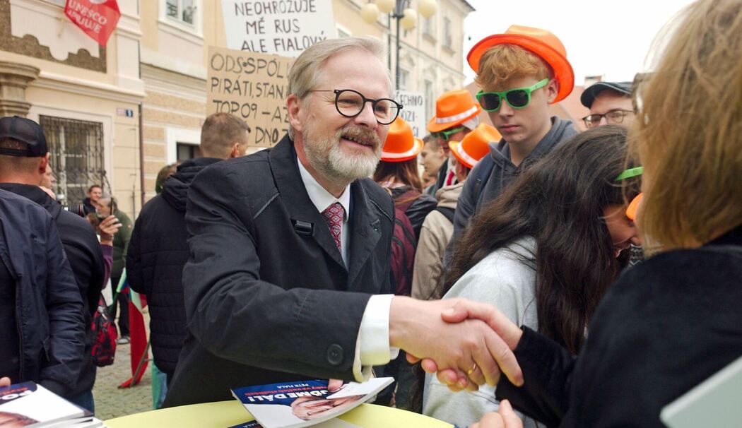 Petr Fiala im Wahlkampf