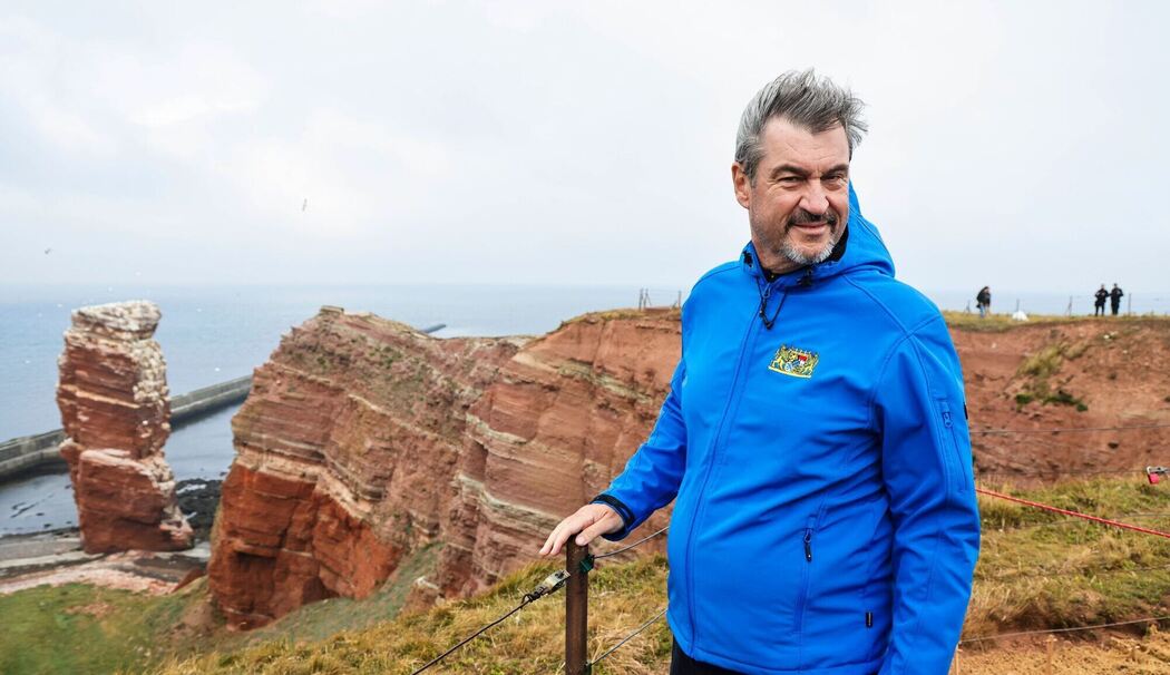 Bayerns Ministerpräsident Söder auf Helgoland