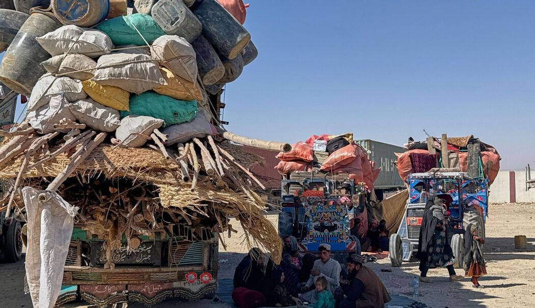 Afghanische Flüchtlinge an der pakistanischen Grenze
