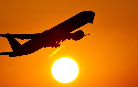 Ein Flugzeug beim Start