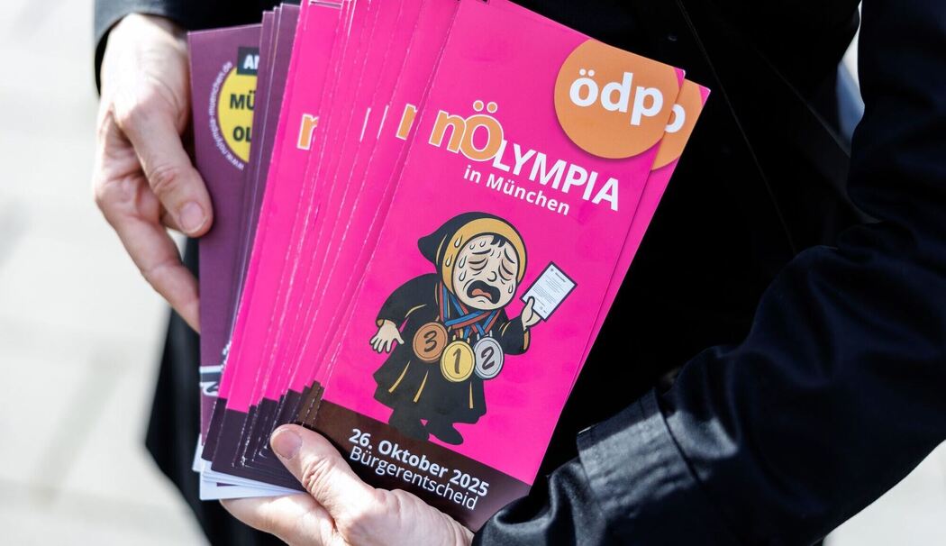 Protestaktion vom NOlympia-Bündnis in München