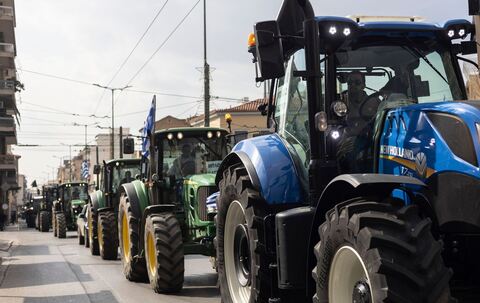Landwirte bei einer Demonstration in Athen