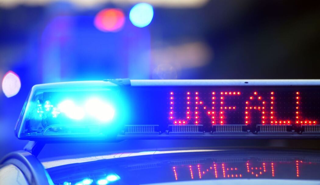 Polizei sichert Unfallstelle