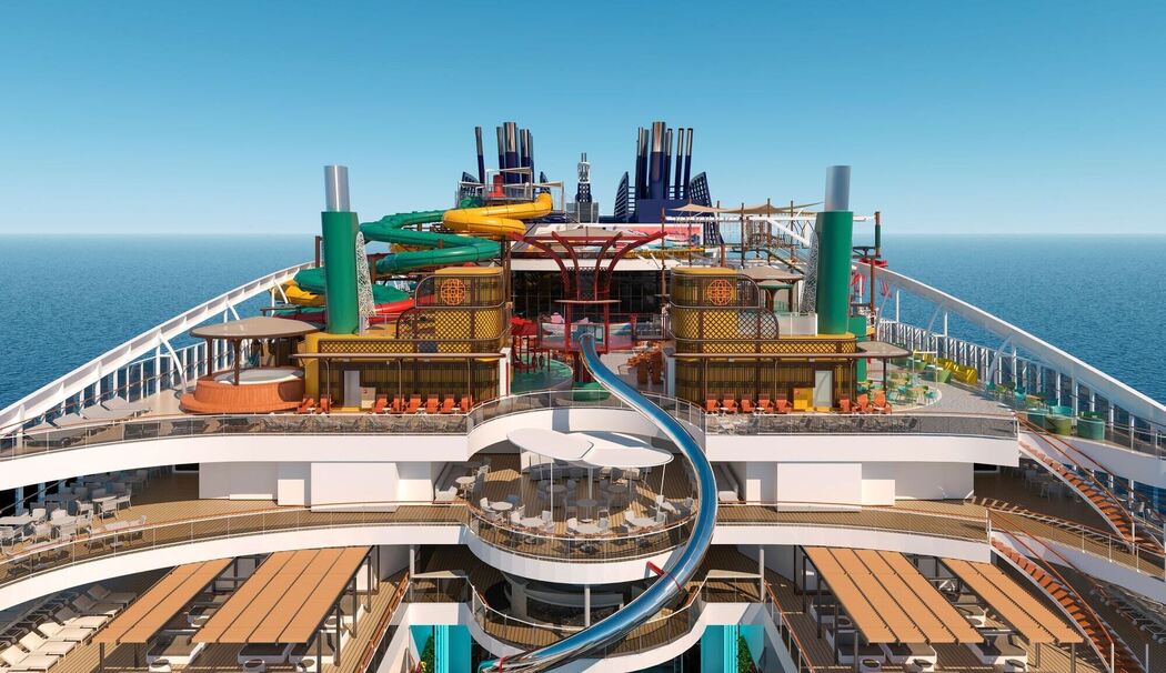 Rutschen auf der «MSC World Asia»