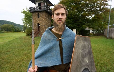 Als germanischer Krieger am Limes Wanderweg