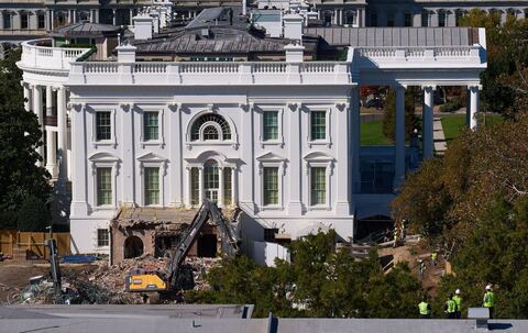 Abrissarbeiten am Weißen Haus