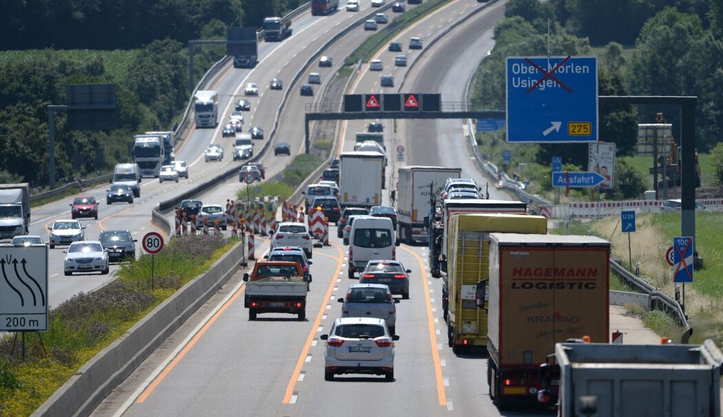 Autobahnbaustelle bei Ober-Mörlen