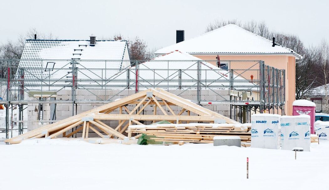 Baustelle im Winter Baustelle im Winter