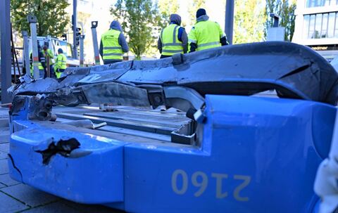 Trambahn in München entgleist