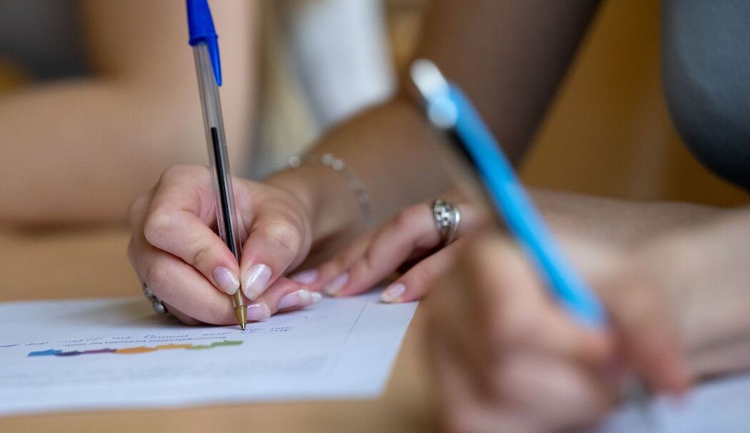 Schüler an einem Gymnasium Schüler an einem Gymnasium