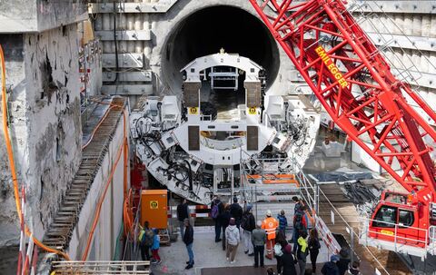Gotthard-Straßentunnel in der Schweiz