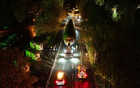 Ankunft Airbus A310 am Serengeti-Park